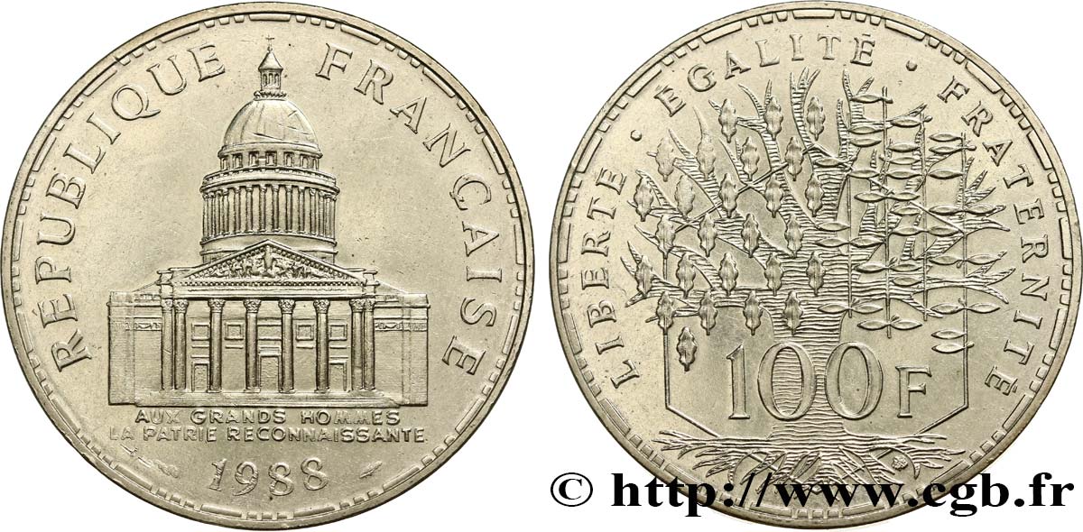 100 francs Panthéon 1988  F.451/8 VZ 