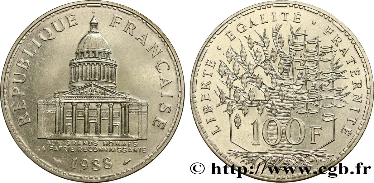 100 francs Panthéon 1988  F.451/8 MS60 