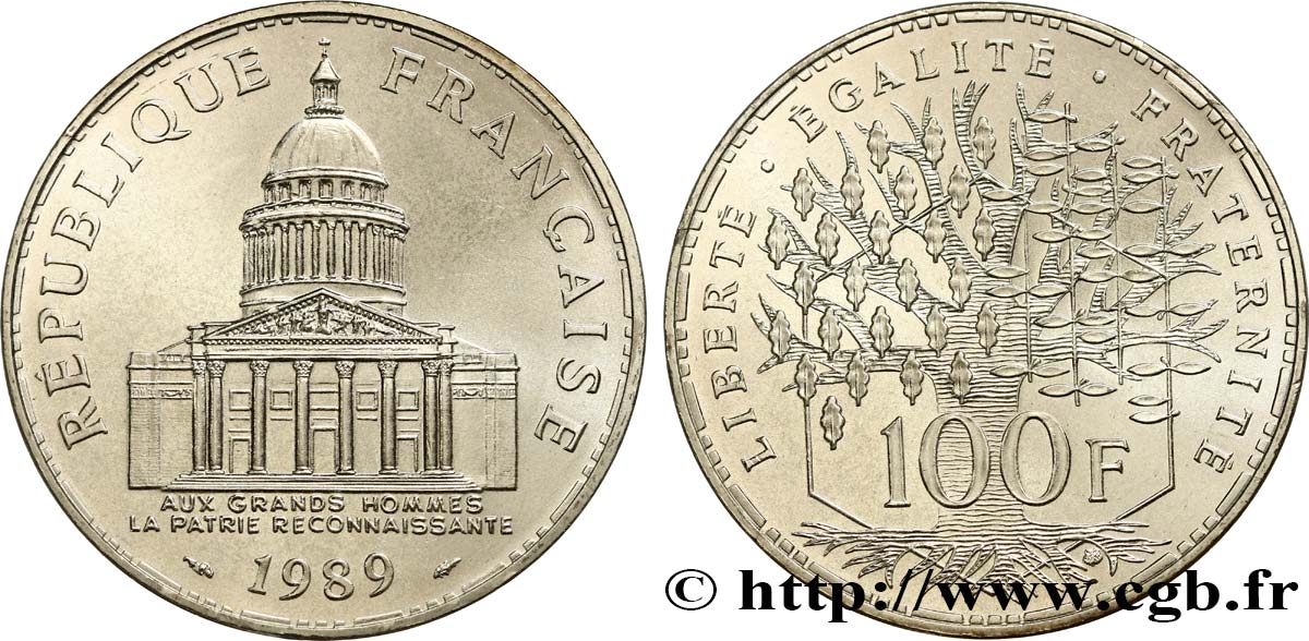 100 francs Panthéon 1989  F.451/9 SUP60 