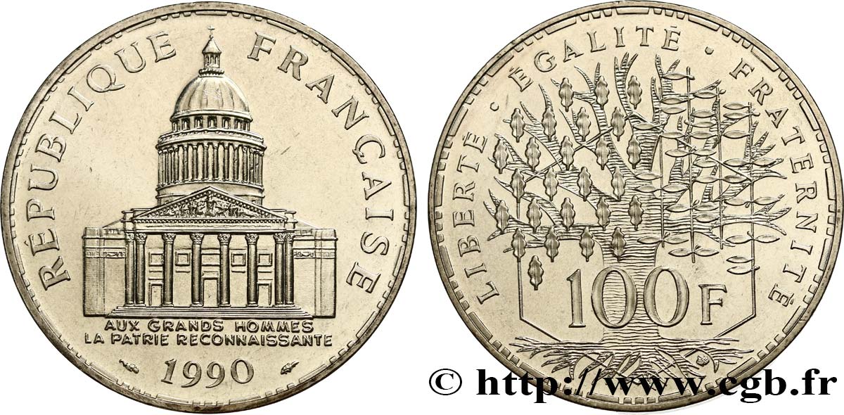 100 francs Panthéon 1990  F.451/10 MS63 