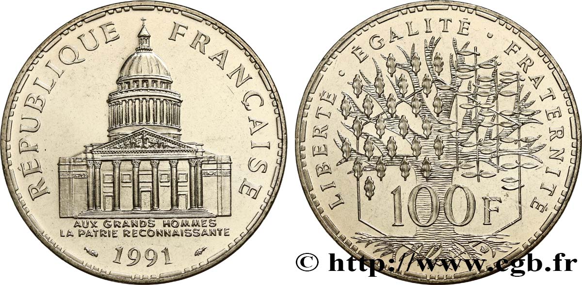 100 francs Panthéon 1991  F.451/11 MS64 