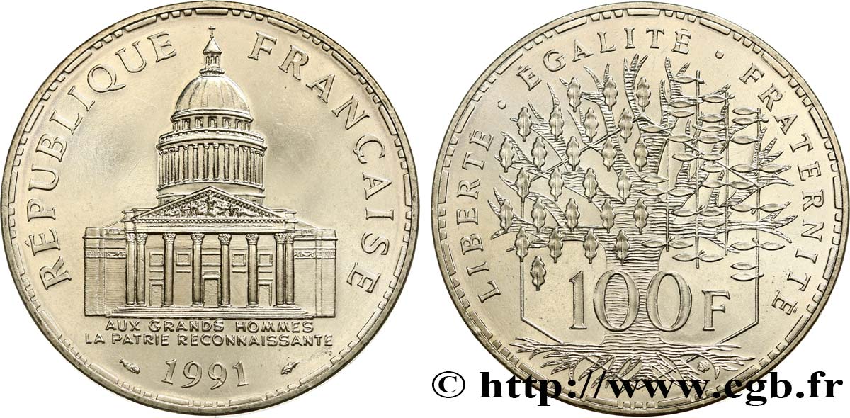 100 francs Panthéon 1991  F.451/11 SPL63 