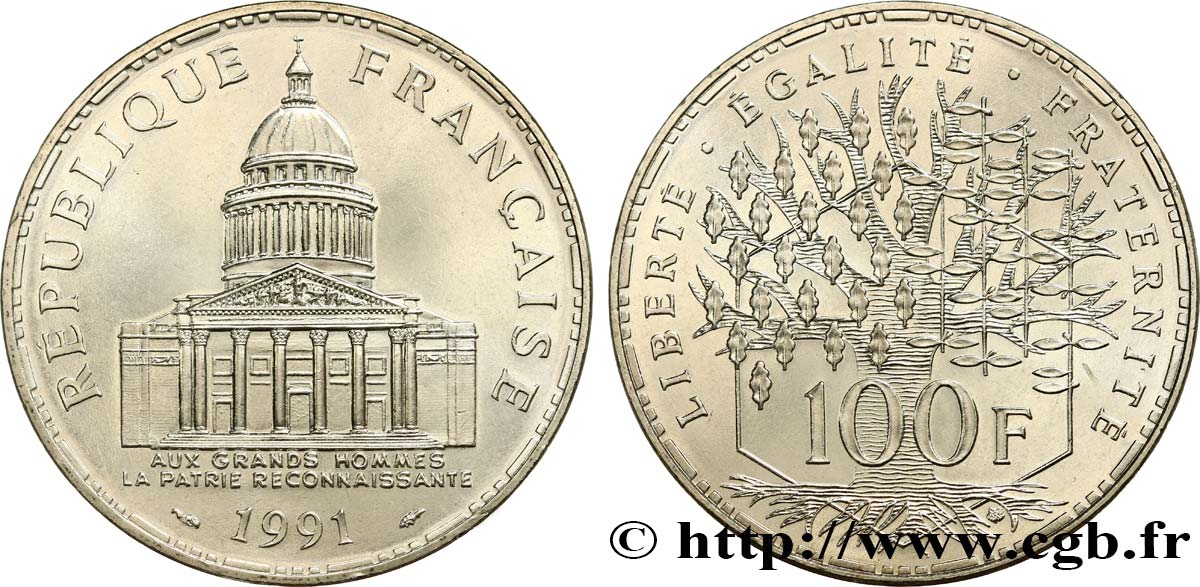 100 francs Panthéon 1991  F.451/11 FDC65 
