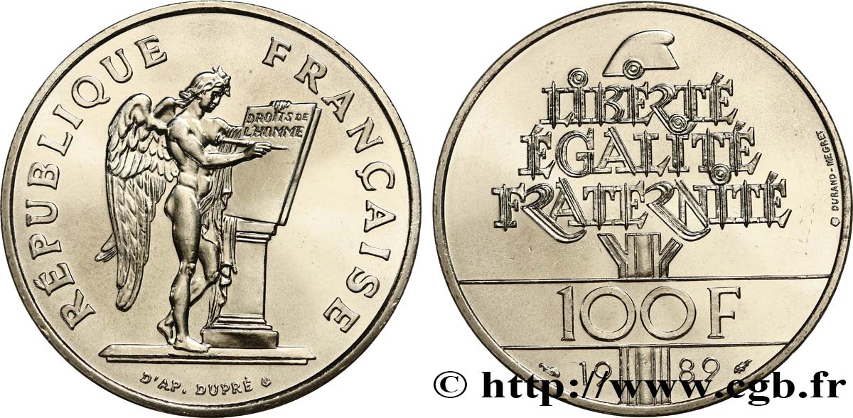 100 francs Droits de l’Homme 1989  F.457/2 MS65 