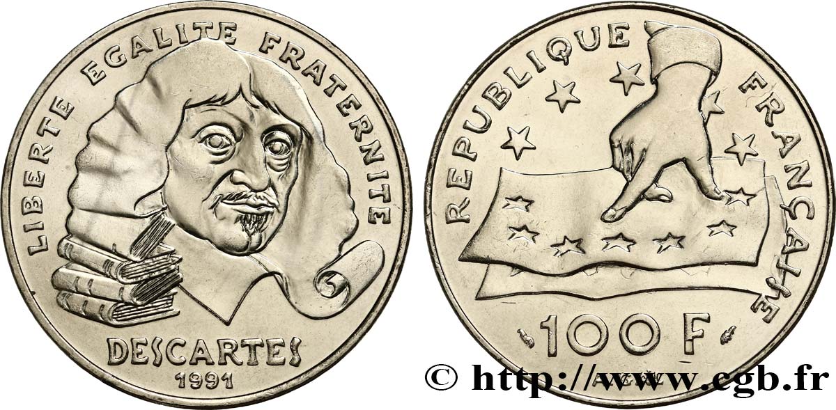 100 francs René Descartes 1991  F.459/2 MS 