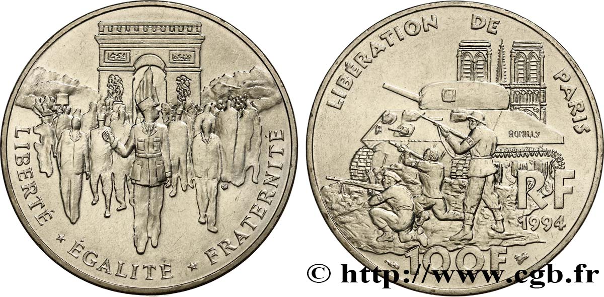 100 francs Libération de Paris 1994  F.462/2 EBC62 