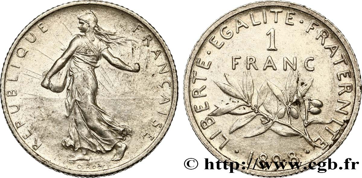 1 franc Semeuse 1898  F.217/1 SS52 