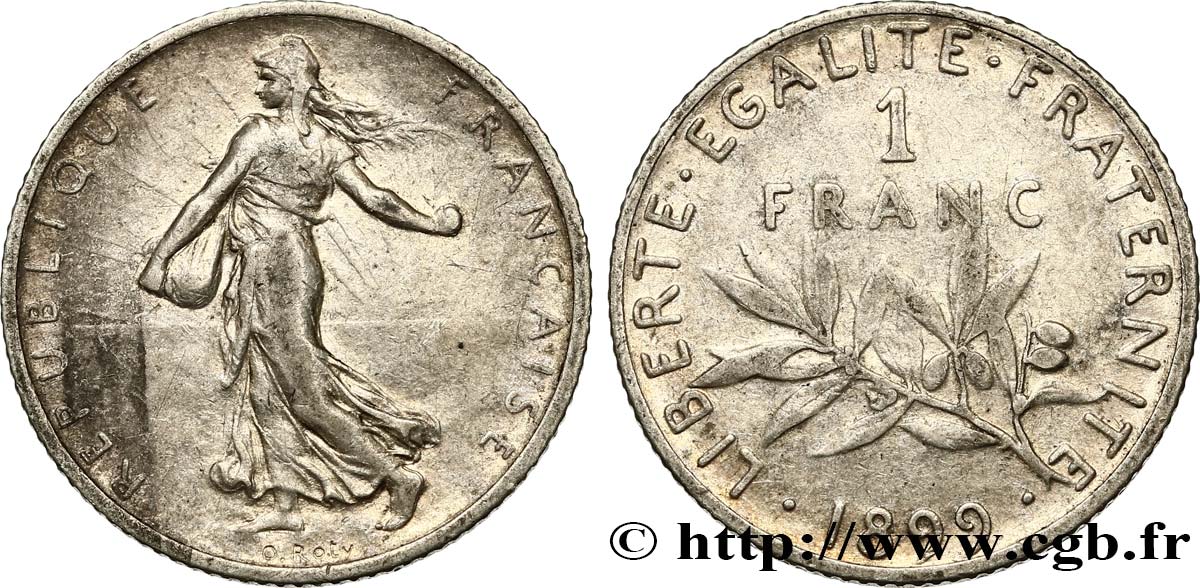 1 franc Semeuse 1899 Paris F.217/3 BC35 