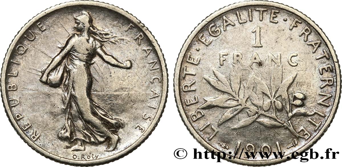 1 franc Semeuse 1901 Paris F.217/6 BC25 