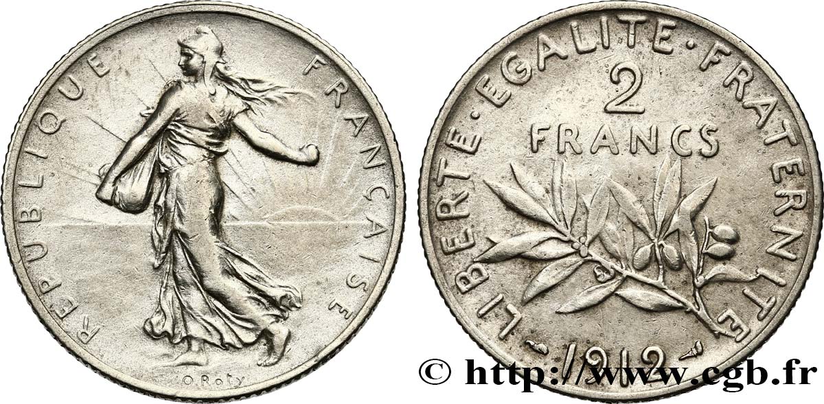 2 francs Semeuse 1912  F.266/13 MB 
