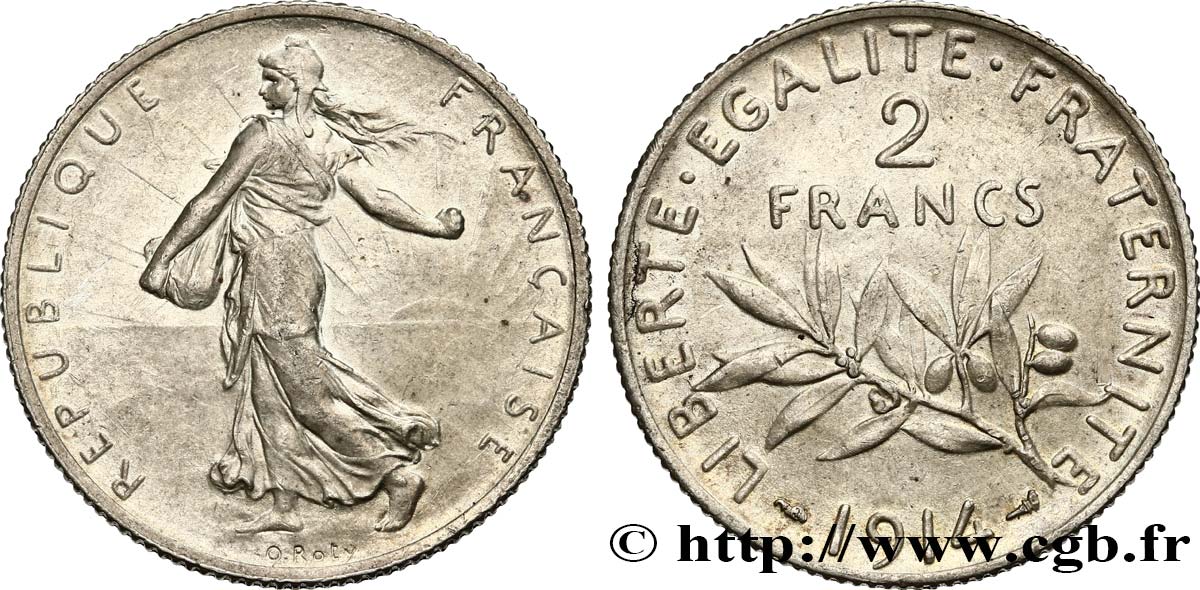 2 francs Semeuse 1914  F.266/15 EBC55 