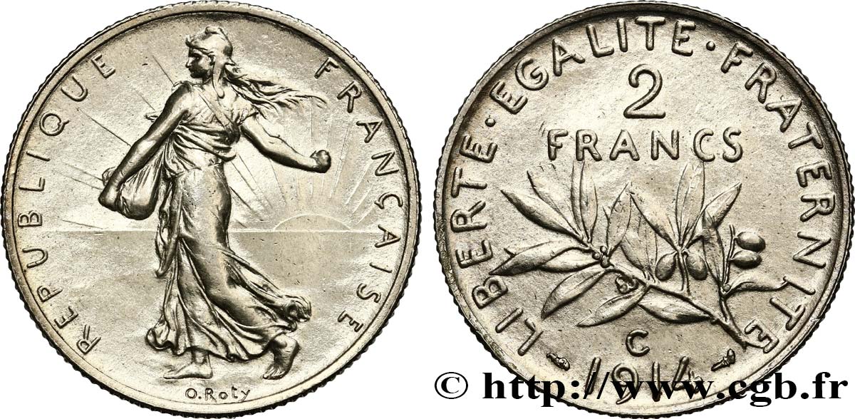 2 francs Semeuse 1914 Castelsarrasin F.266/16 SUP 