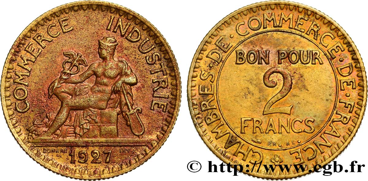 2 francs Chambres de Commerce 1927  F.267/9 MB 