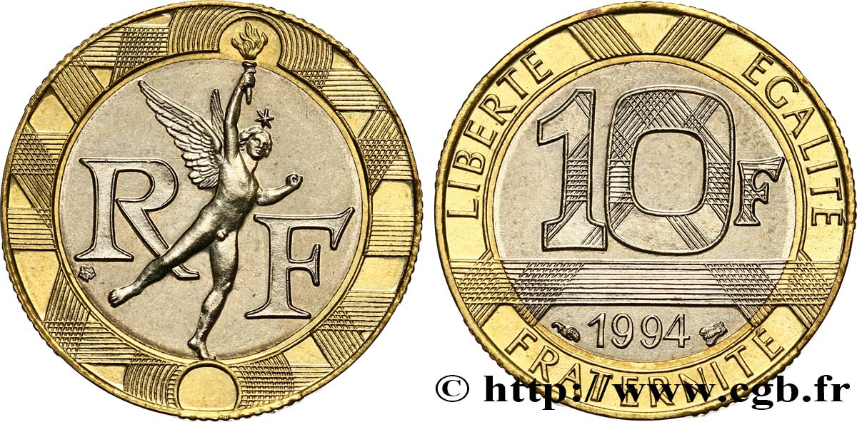 10 francs Génie de la Bastille 1994 Pessac F.375/11 VZ62 
