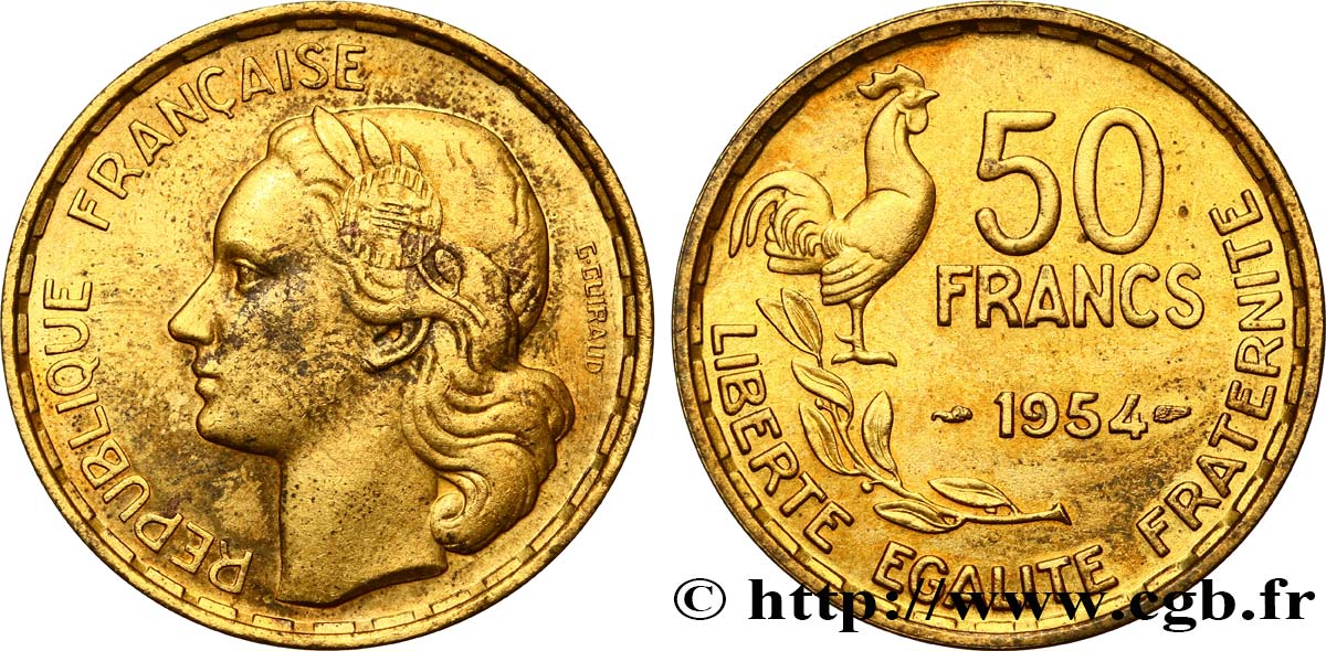 50 francs Guiraud 1954  F.425/12 TTB53 