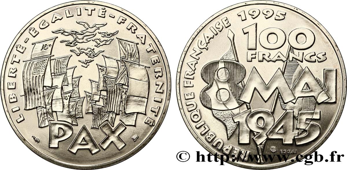 Essai de 100 francs 8 Mai 1945 1995 Pessac F.463/1 MS 
