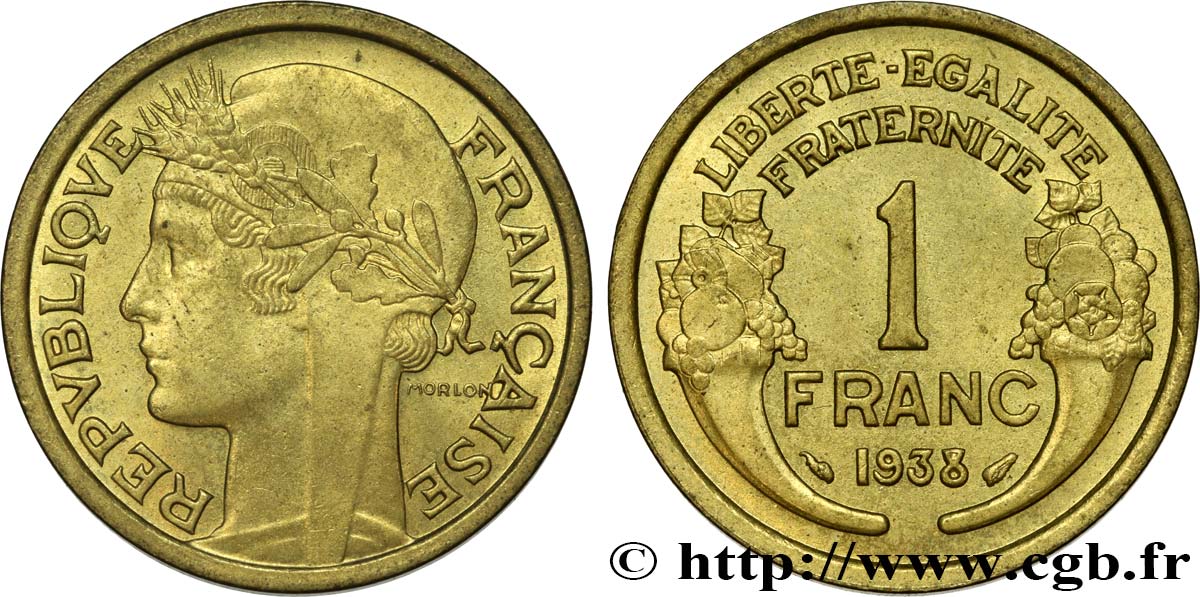 1 franc Morlon 1938 Paris F.219/9 MS62 