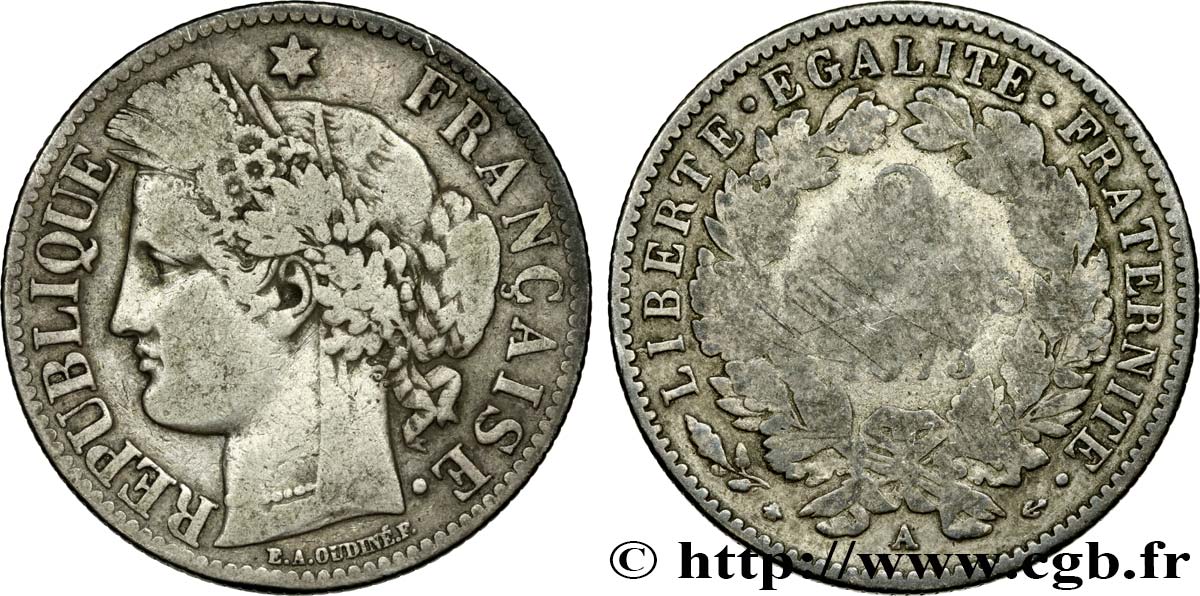 2 francs Cérès, avec légende 1873 Paris F.265/10 B12 