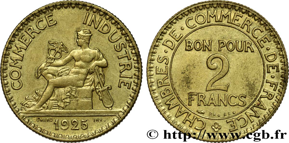 2 francs Chambres de Commerce 1925  F.267/7 TTB52 