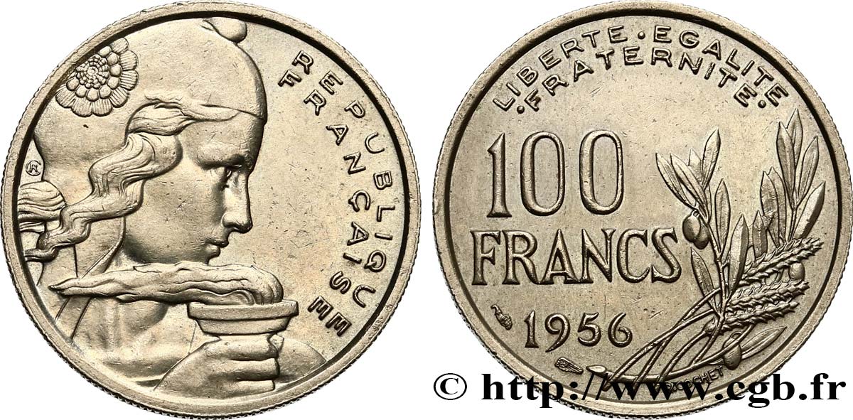 100 francs Cochet 1956  F.450/8 AU52 