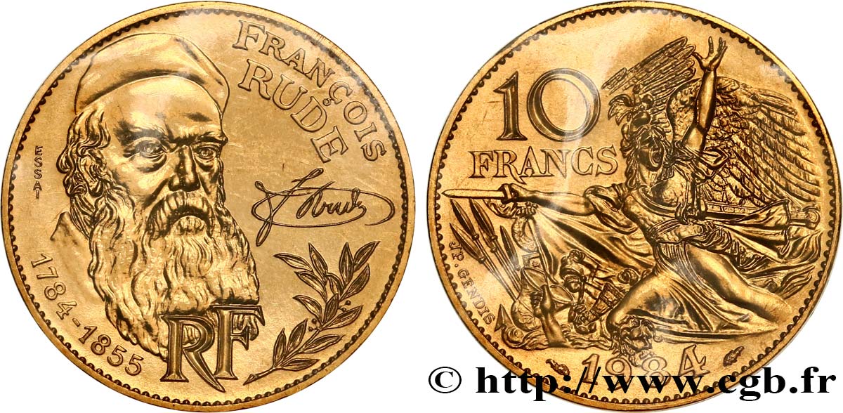 Essai de 10 francs François Rude 1984 Pessac F.369/1 MS 