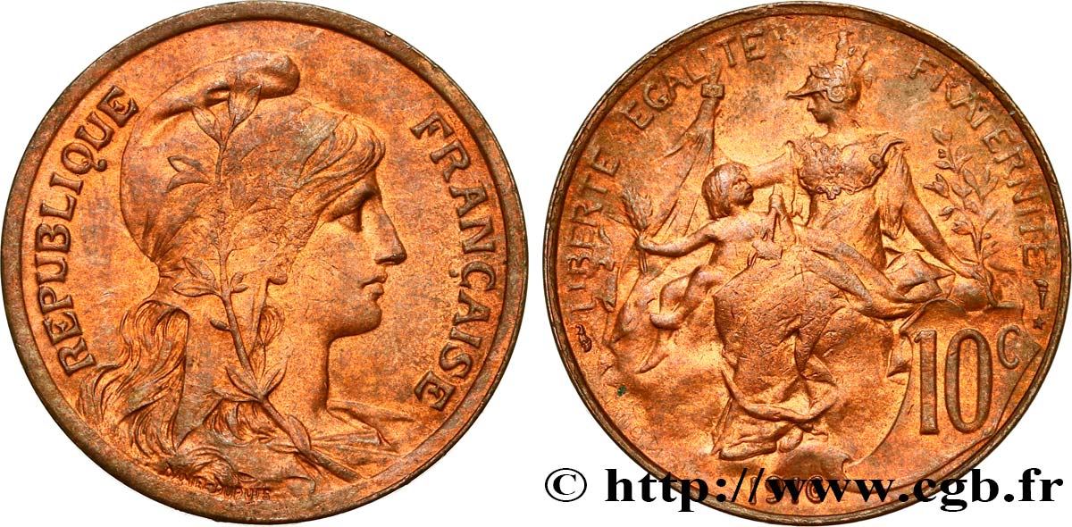 10 centimes Daniel-Dupuis 1916  F.136/27 EBC55 
