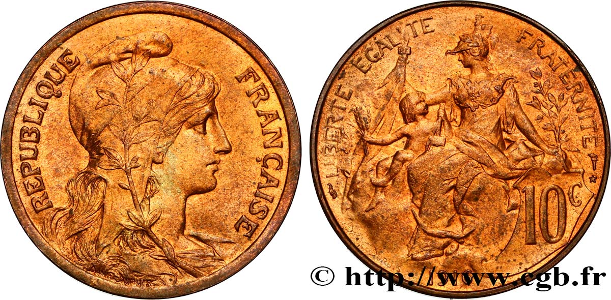 10 centimes Daniel-Dupuis 1916  F.136/27 EBC60 