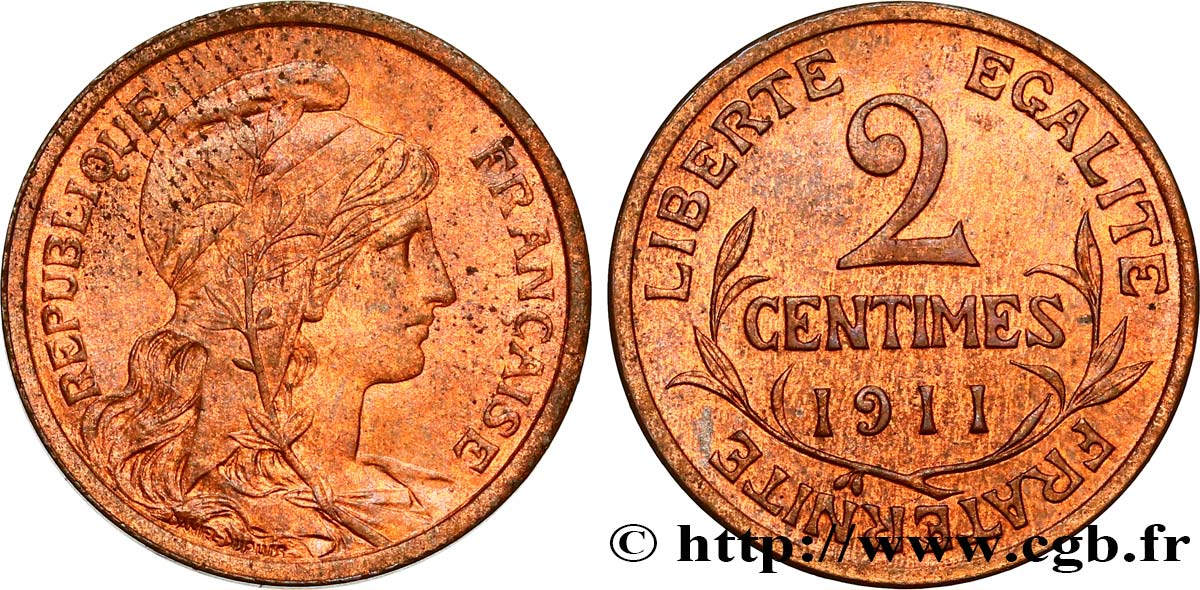 2 centimes Daniel-Dupuis 1911 Paris F.110/14 SPL62 