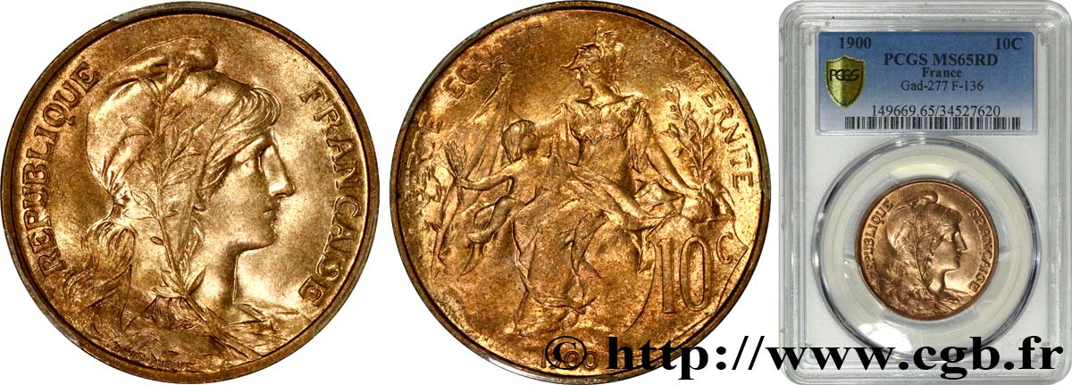 10 centimes Daniel-Dupuis 1900  F.136/8 MS65 PCGS