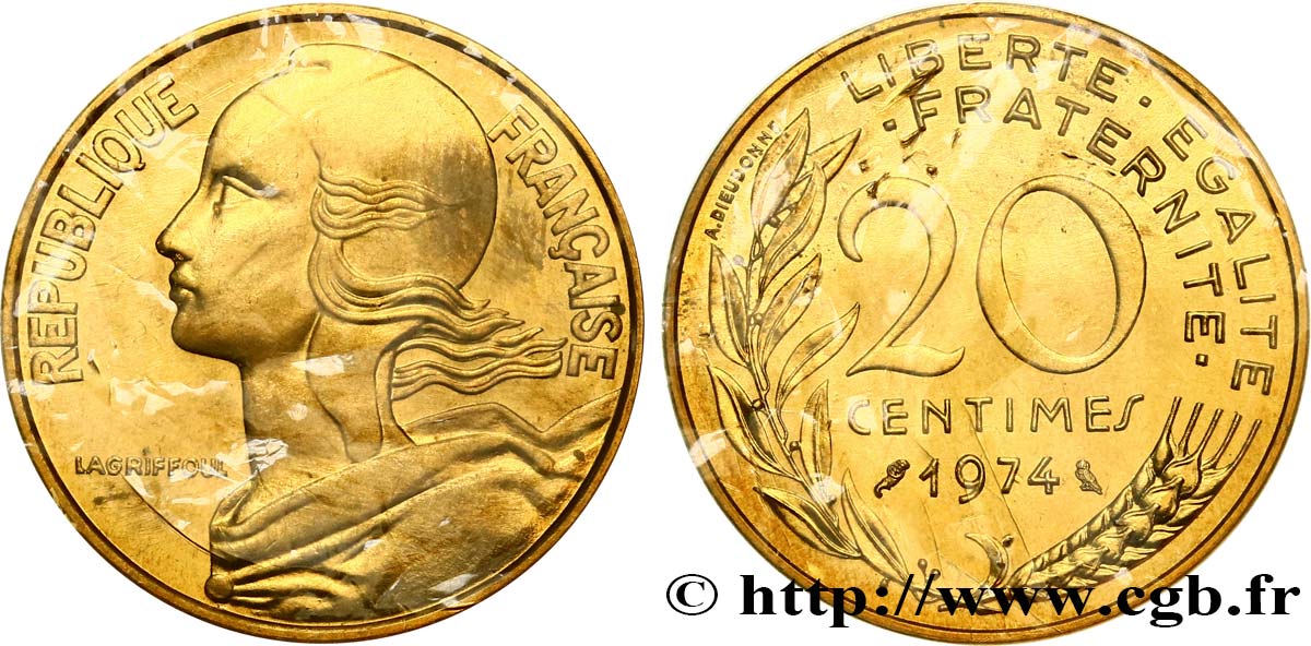 20 centimes Marianne 1974 Pessac F.156/14 FDC 