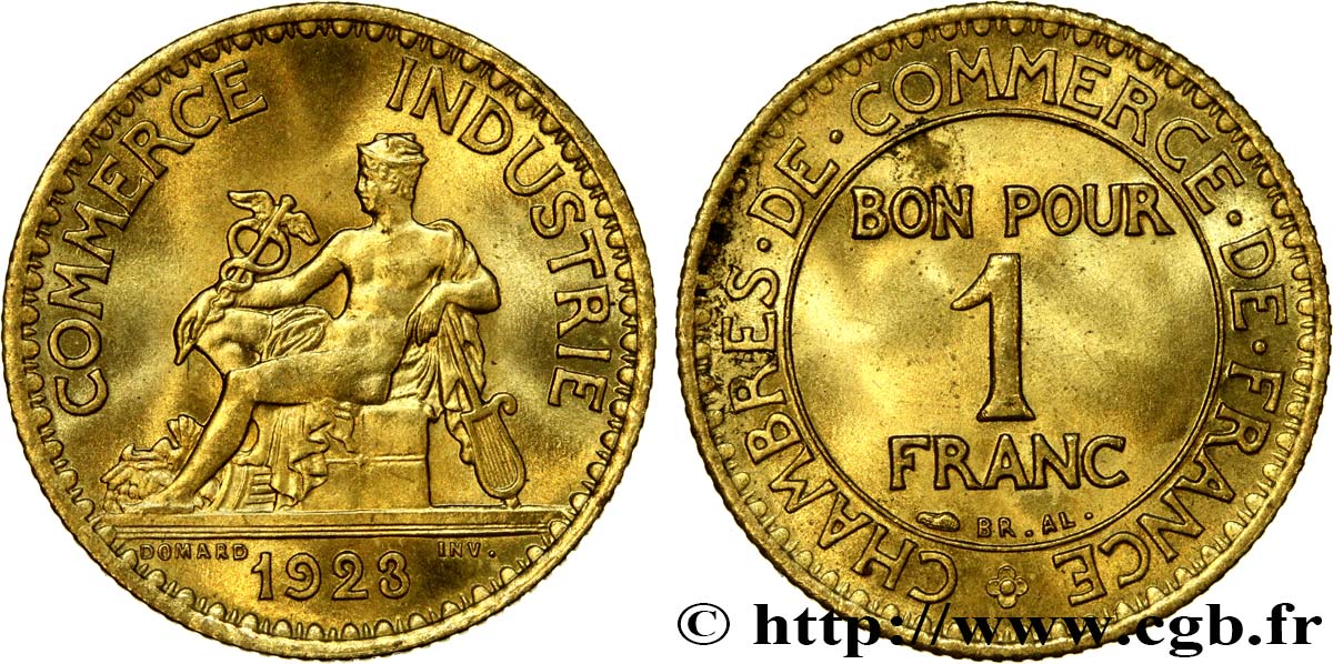 1 franc Chambres de Commerce 1923 Paris F.218/5 MS 