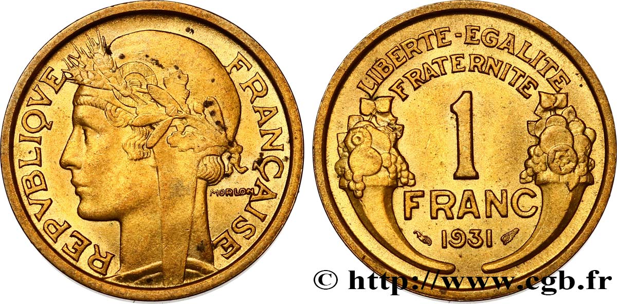 1 franc Morlon 1931 Paris F.219/2 MS63 