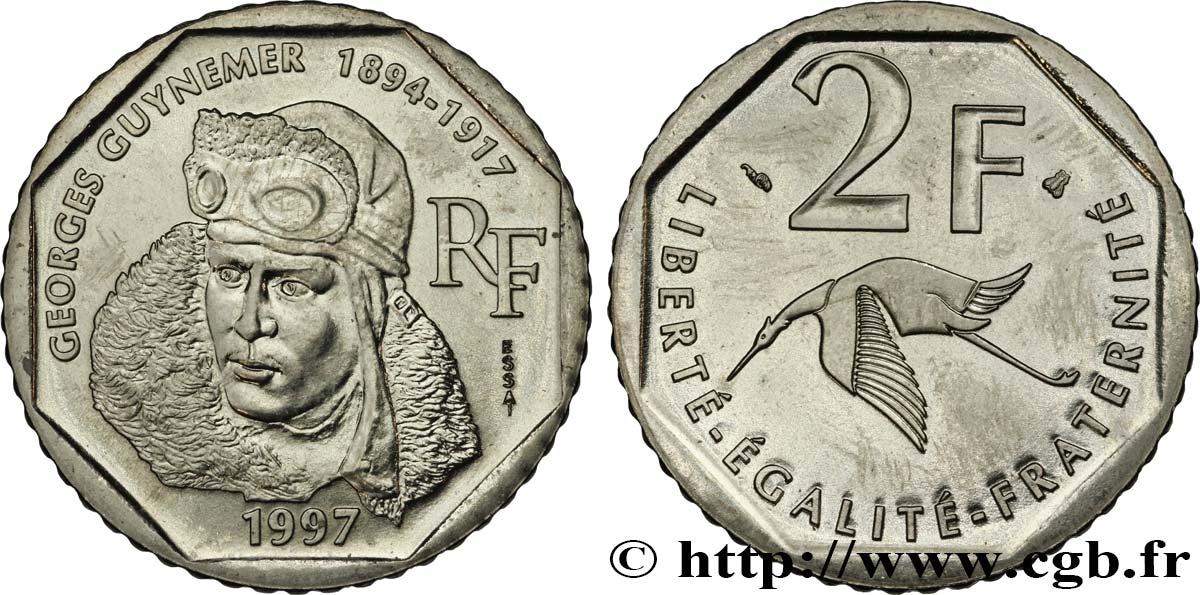 Essai de 2 francs Georges Guynemer 1997 Pessac F.275/1 fST64 
