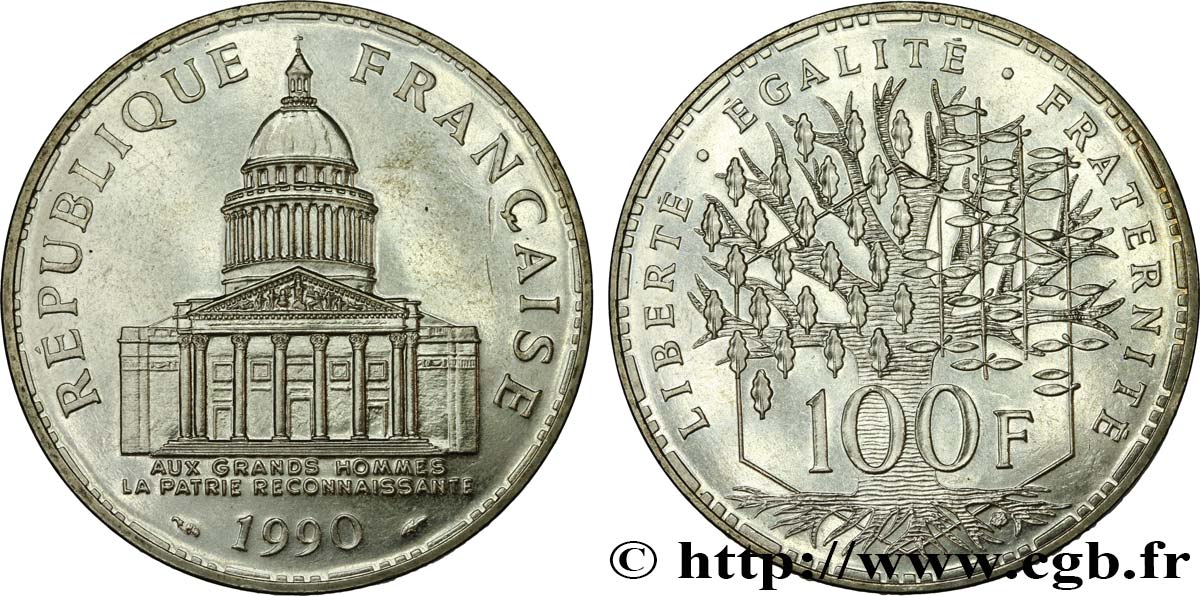 100 francs Panthéon 1990  F.451/10 SUP60 