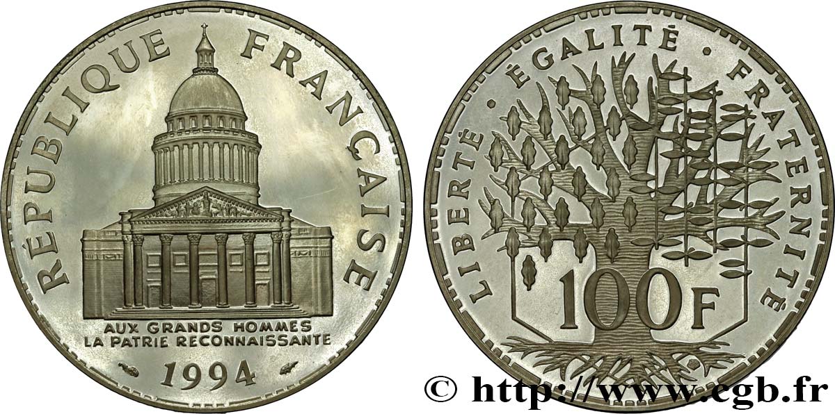100 francs Panthéon, BE (Belle Épreuve) 1994  F.451/15 SUP+ 