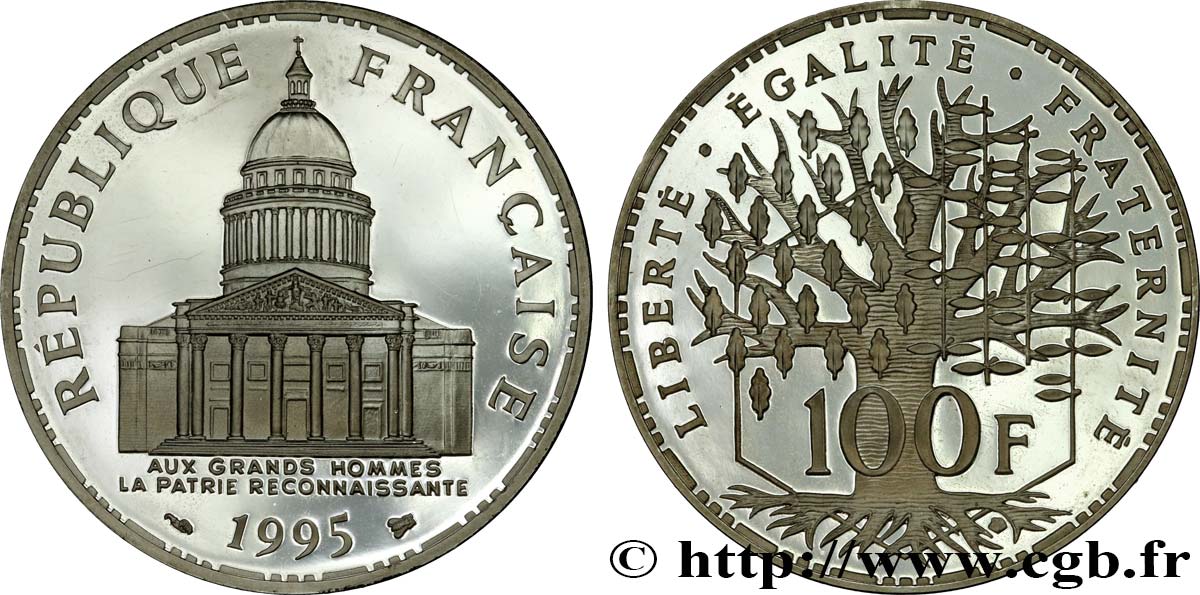 100 francs Panthéon, BE (Belle Épreuve) 1995  F.451/17 SUP+ 