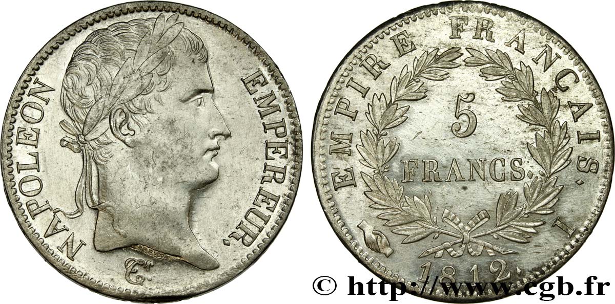 5 francs Napoléon Empereur, Empire français 1812 Limoges F.307/46 fVZ 