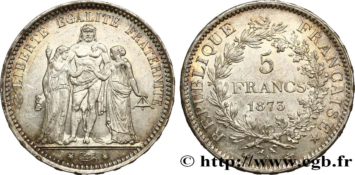 5 francs Hercule 1873 Paris F.334/9 q.SPL 