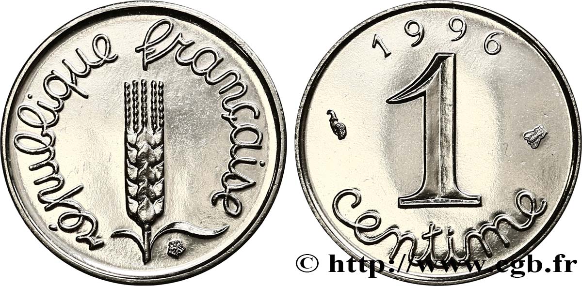 1 centime Épi, BU (Brillant Universel) 1996 Pessac F.106/56 FDC 