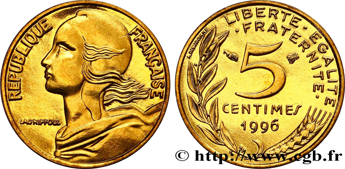 5 centimes Marianne 1996 Pessac F.125/38 FDC 