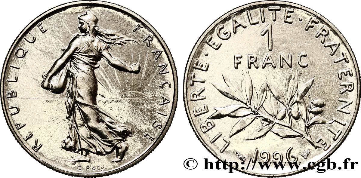 1 franc Semeuse, nickel 1996 Pessac F.226/44 ST 