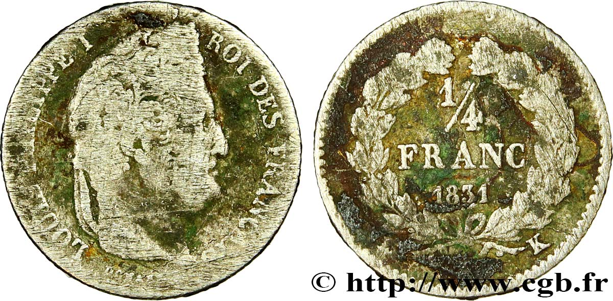 1/4 franc Louis-Philippe 1831 Bordeaux F.166/7 B 