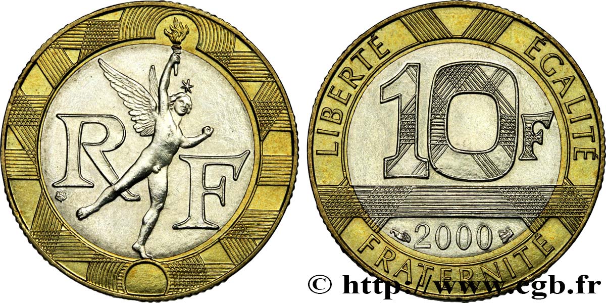 10 francs Génie de la Bastille 2000 Pessac F.375/17 SUP60 