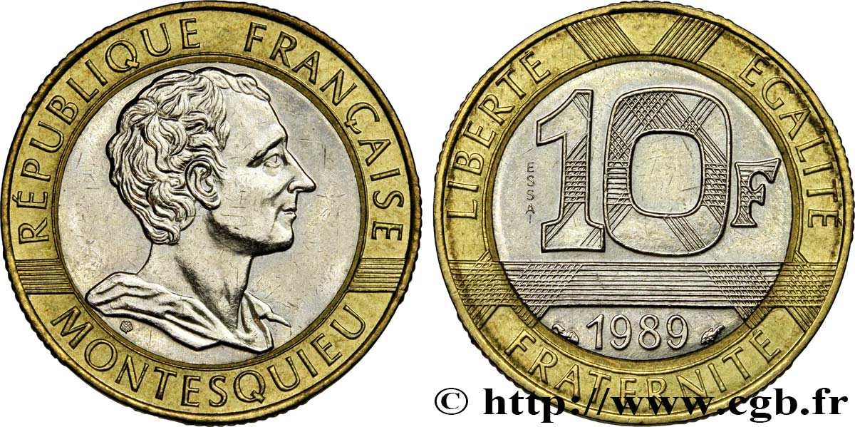 Essai de 10 francs Montesquieu 1989 Pessac F.376/1 VZ55 