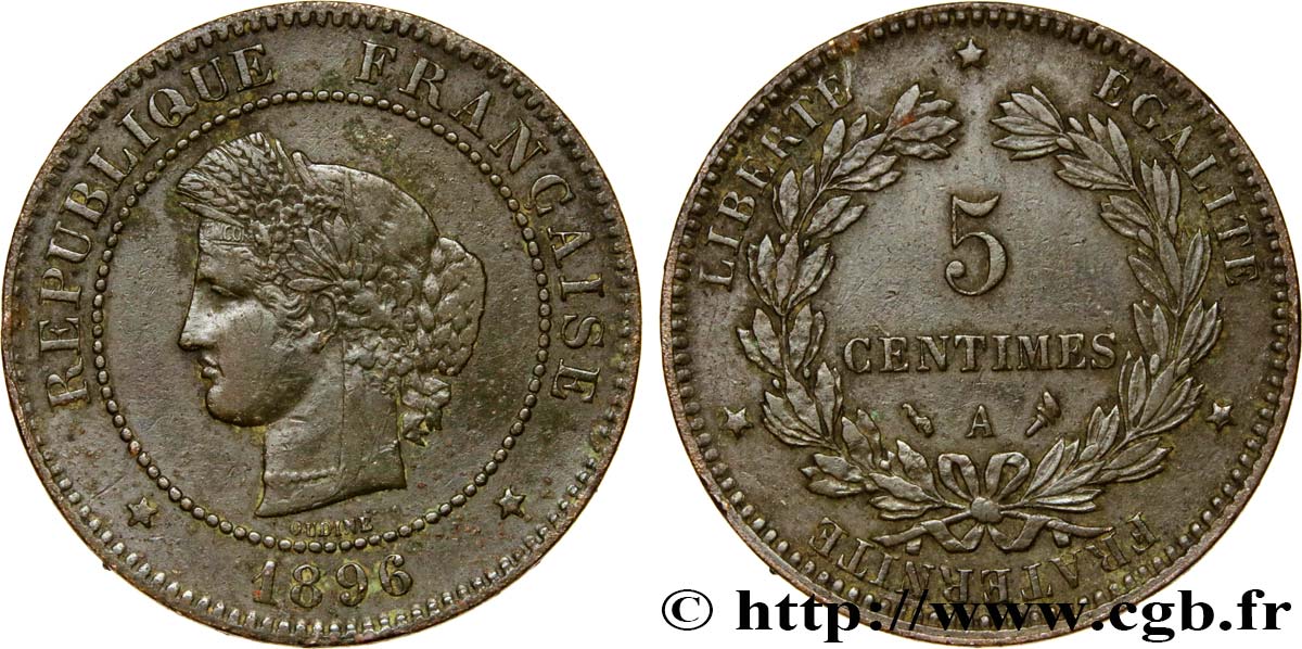 5 centimes Cérès 1896 Paris F.118/38 S35 