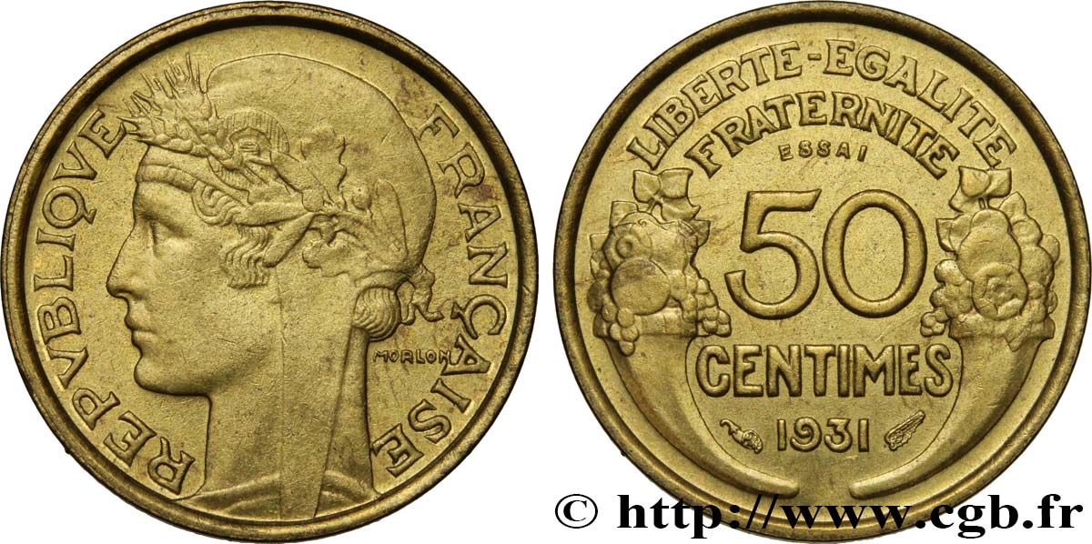Essai de 50 centimes Morlon 1931  F.192/1 SUP62 