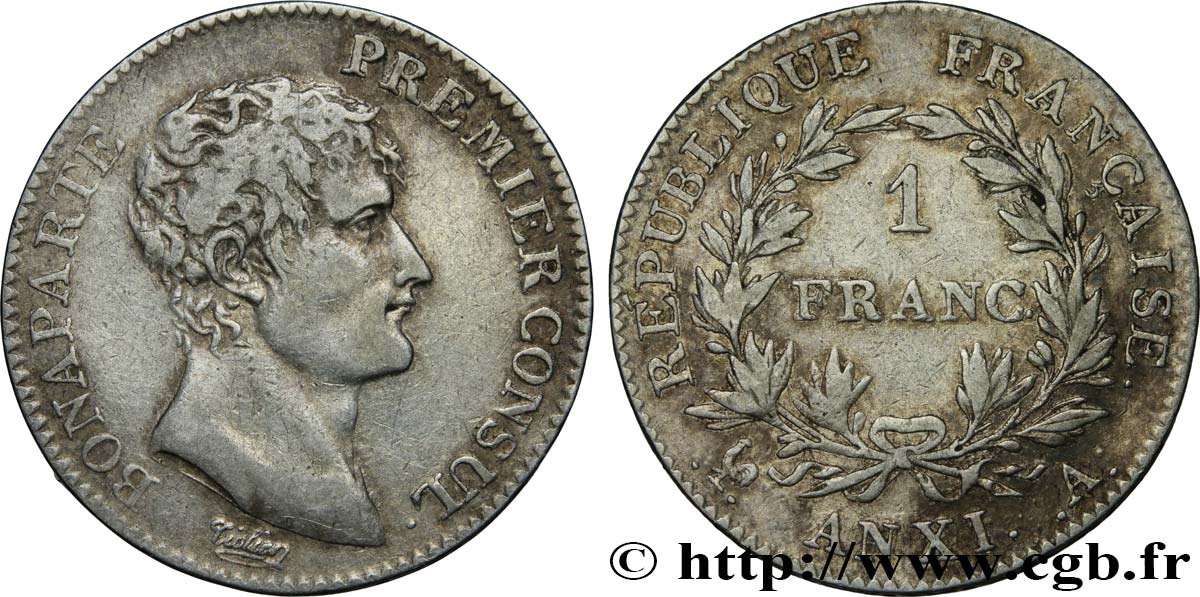 1 franc Bonaparte Premier Consul 1803 Paris F.200/1 TB35 
