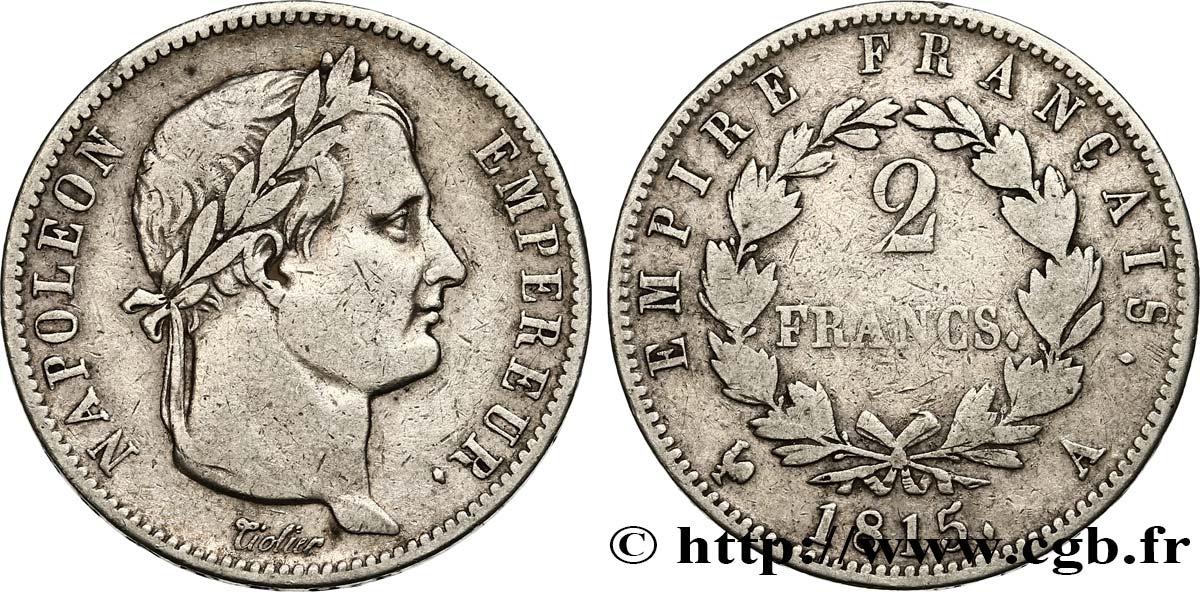 2 francs Cent-Jours 1815 Paris F.256/1 TB25 
