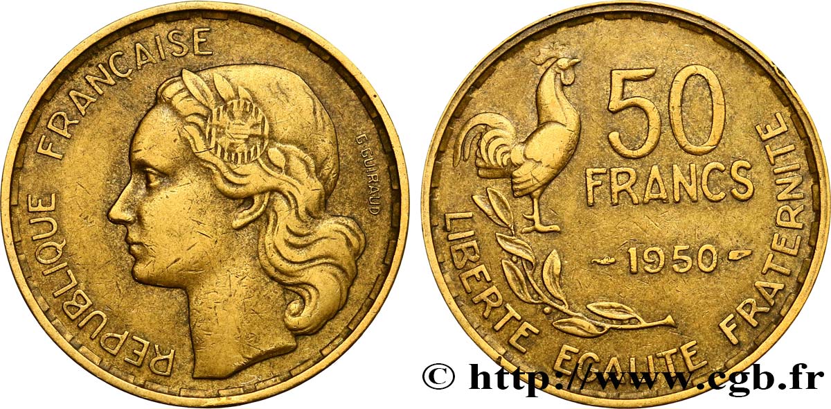 50 francs Guiraud 1950  F.425/3 SS40 
