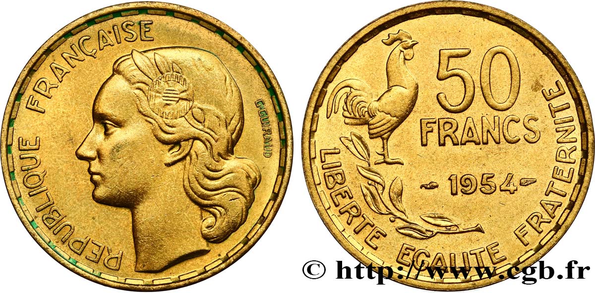 50 francs Guiraud 1954  F.425/12 AU54 